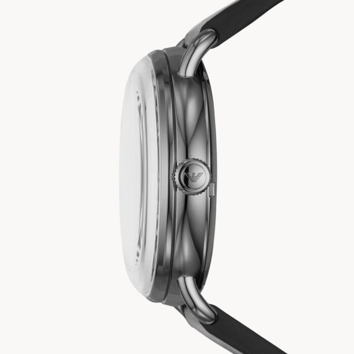 Emporio Armani Meccanico Skeleton Black Dial Black Leather Strap Watch For Men - AR60026 - Image 16